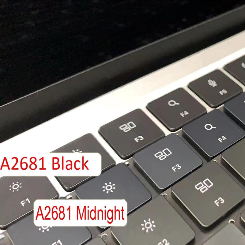 Bfenown Replacement Keyboard keycap Keycaps Keys for MacBook Air Retina 13.6'' M4 A3240 MW133LL/A MW123LL/A, 15'' M4 A3241 MW1L3LL/A MW1M3LL 2025 Year (Midnight) - Image 2